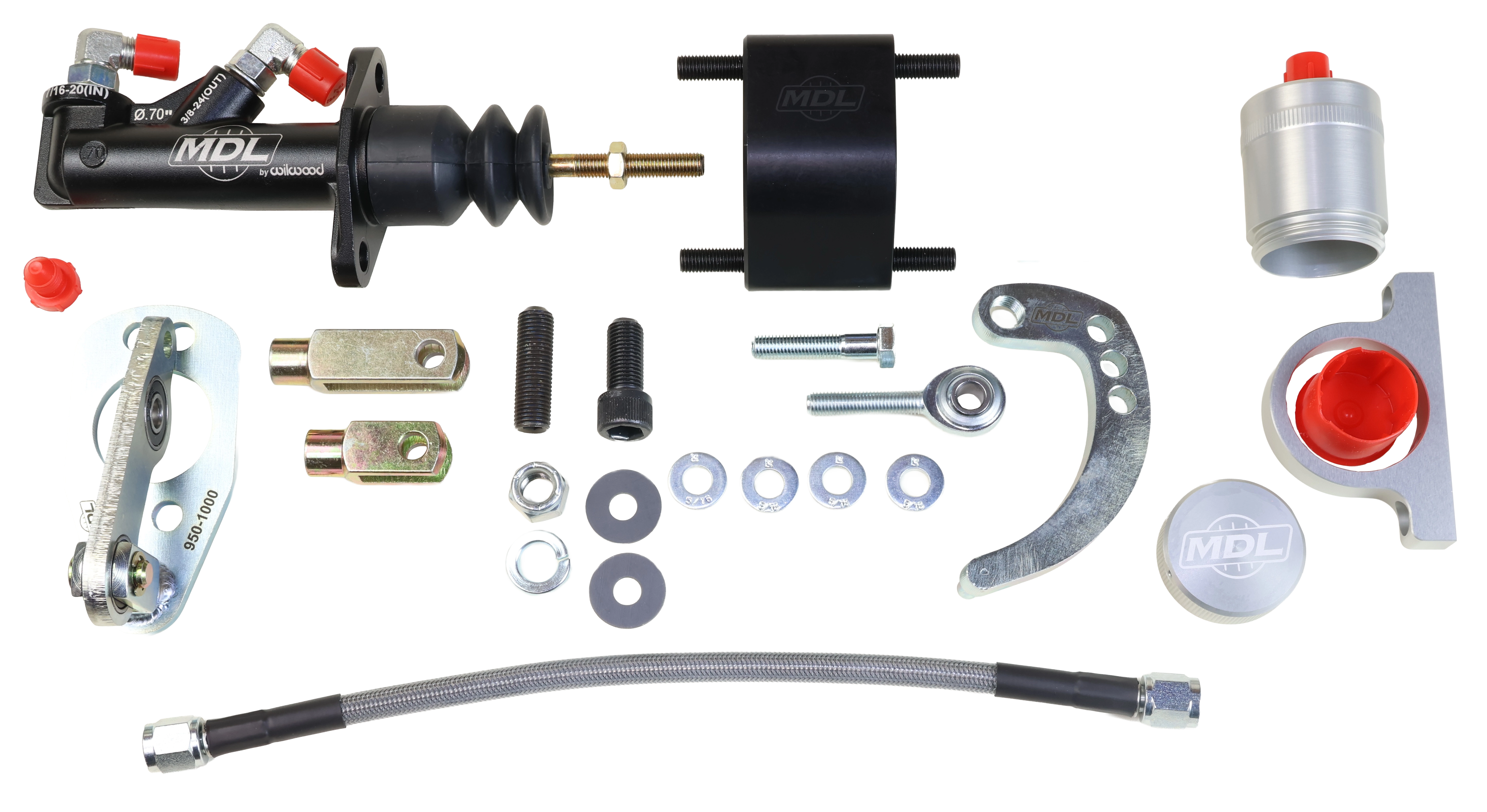 LF Series Hydraulic Clutch Master Kit | 1967-1970 Mustang/Cougar | Silver Billet Reservoir